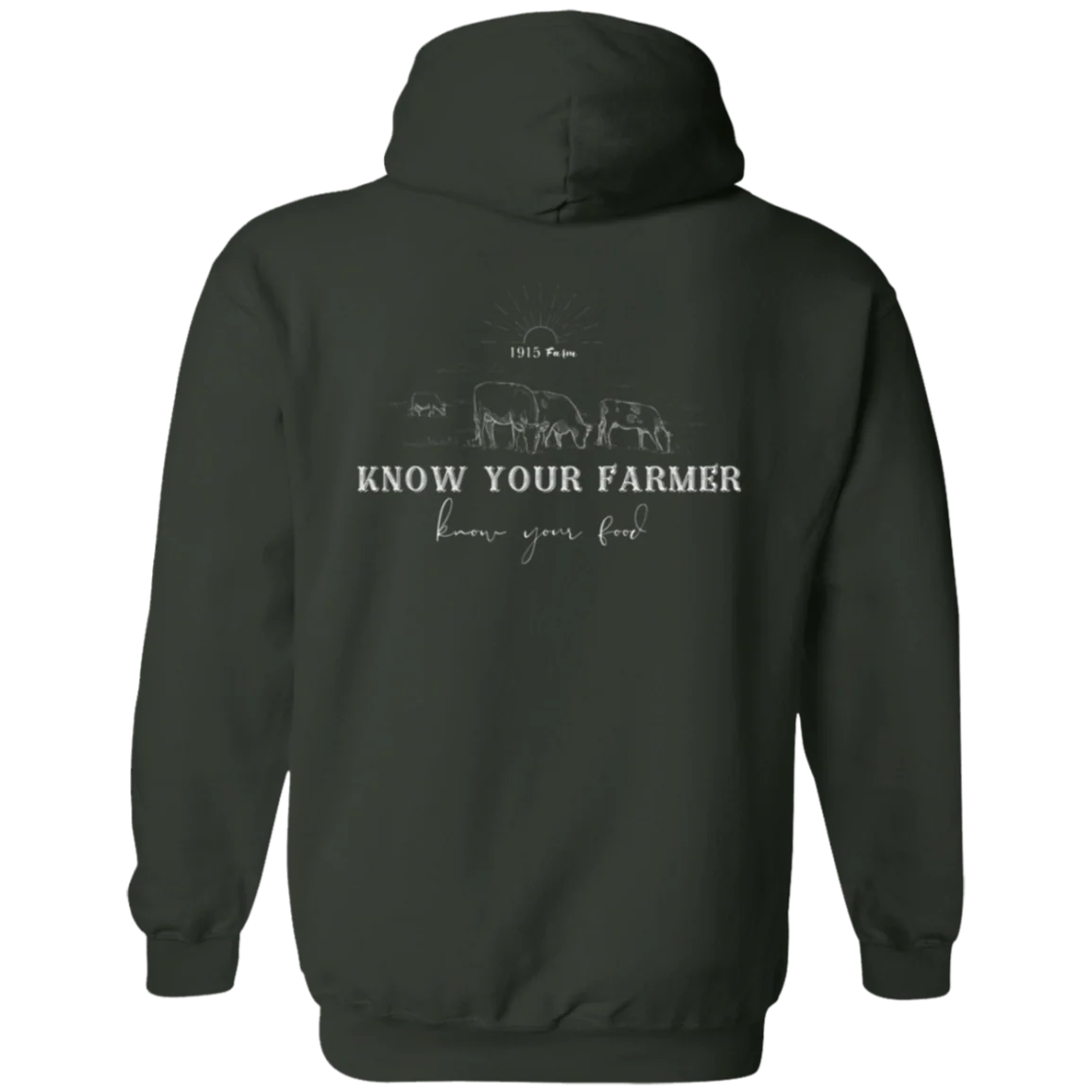 1701 Farm Know Your Farmer Zip Up Hooded Sweatshirt