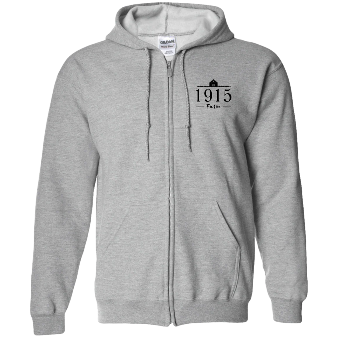 1701 Farm Logo Zip Up Hooded Sweatshirt