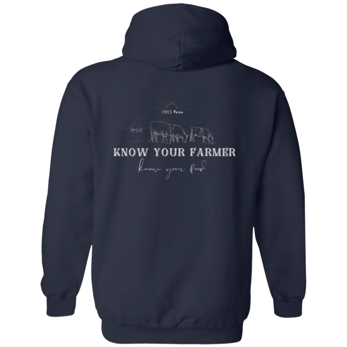 1701 Farm Know Your Farmer Zip Up Hooded Sweatshirt